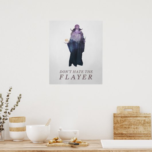Hasse nicht den unlithiden Mind Flayer dnD A Poster (Küche)