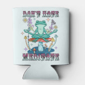 "Hasse nicht, meditiere" | Friedlicher Frosch Dosenkühler (Rückseite)