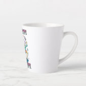 "Hasse nicht, meditiere" | Friedlicher Frosch Milchtasse (Rechts)