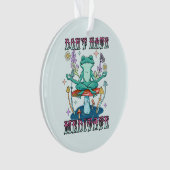 "Hasse nicht, meditiere" | Friedlicher Frosch Ornament (Vorderseite)
