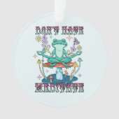 "Hasse nicht, meditiere" | Friedlicher Frosch Ornament (Vorderseite)
