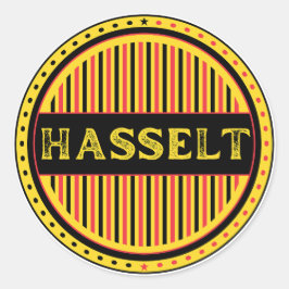 Hasselt City Pride Emblem – Belgian Identity Runder Aufkleber