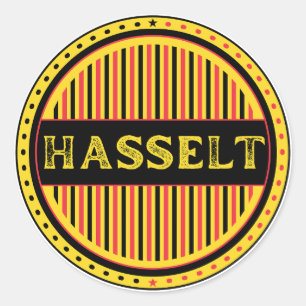 Hasselt City Pride Emblem – Belgische Identität Runder Aufkleber