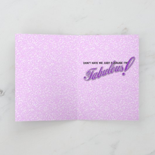 Hassen Sie mich nicht, gerade weil ich fabelhaft Karte (Innenseite)