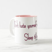 Hassen Sie sich nicht morgens Zweifarbige Tasse (Vorderseite Links)