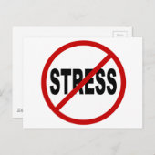 Hassenstress/Kein Stress erlaubt Zeichen Postkarte (Vorne/Hinten)