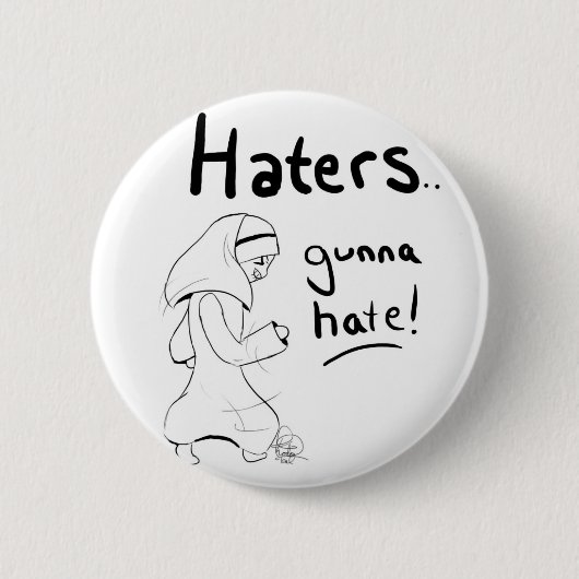 Hasser Gunna Hass auf meiner Hijab- Knopfgröße! Button (Vorderseite)