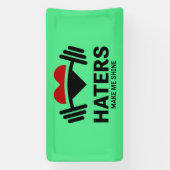 Hasser machen mich zum Motivierend Fitness Banner (Vertikal)