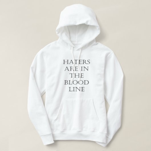 "Hasser sind im Blut" von Michael Crozz Hoodie (Design vorne)
