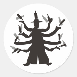 Hassidic Bottle Dance Runder Aufkleber