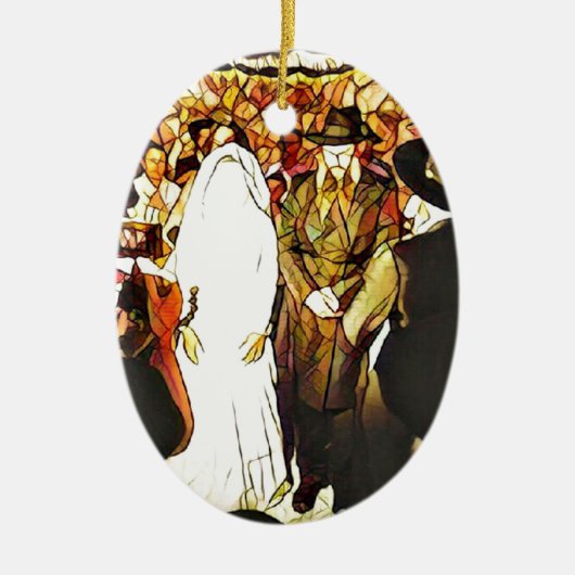 Hassidic Hochzeit Keramik Ornament (Vorne)