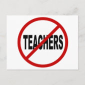 Hasslehrer/keine LehrerInnen Zulässige Unterschrif Postkarte (Vorderseite)