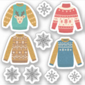 hässlich, aber Niedliche Weihnachts-Sweaters Urlau Aufkleber (Vorderseite)