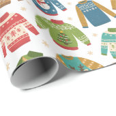 hässlich, aber Niedliche Weihnachts-Sweaters Urlau Geschenkpapier (Rolleneckpunkt)