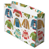 hässlich, aber Niedliche Weihnachts-Sweaters Urlau Große Geschenktüte (Rückseite Schrägansicht)