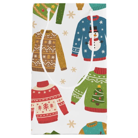 hässlich, aber Niedliche Weihnachts-Sweaters Urlau Kleine Geschenktüte (Vorderseite)