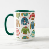 hässlich, aber Niedliche Weihnachts-Sweaters Urlau Tasse (Links)