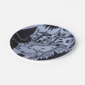 hässlich Hexenmeister Spuk Haus Pappteller (Schrägansicht)