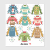 hässliche, aber Niedliche hässliche Weihnachtssüße Aufkleber (Blatt)