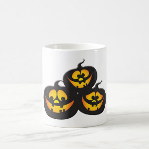 Hässliche Ausdrücke Halloween-Kürbis Kaffeetasse