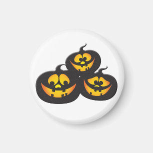 Hässliche Ausdrücke Halloween-Kürbis Magnet