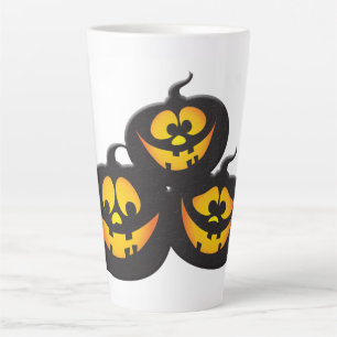 Hässliche Ausdrücke Halloween-Kürbis Milchtasse