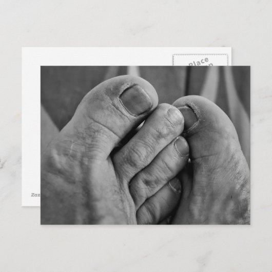 Hässliche Füße Postkarte (Vorne/Hinten)