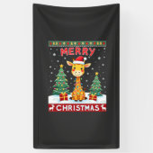 Hässliche Giraffe Weihnachtspullover Lustiger Weih Banner (Vertikal)