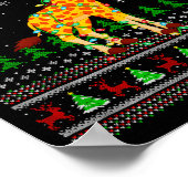 Hässliche Giraffen-Weihnachtspullover Feiertags-Sa Poster (Ecke)
