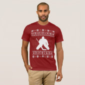 Hässliche Hockey-Weihnachtsstrickjacke T-Shirt (Vorne ganz)