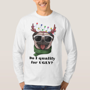 Hässliche Hundemaske Lichterketten Sonnenbrille Ge T-Shirt