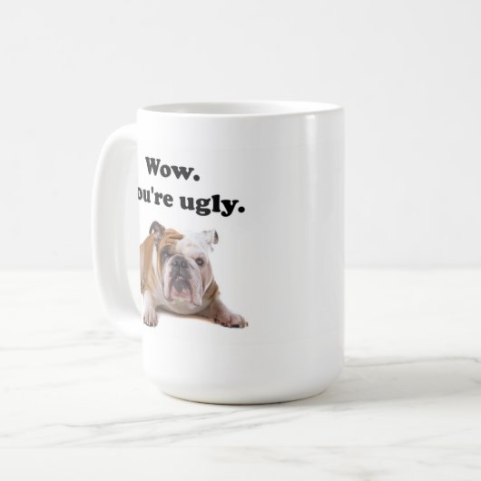 Hässliche Kaffee-Tasse Kaffeetasse (Vorderseite Links)