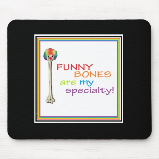 Hässliche Knochen-Mauspad für Ärzte in Kinderärzte Mousepad (Vorne)