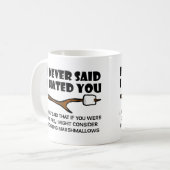 Hässliche Marshmallows Lustiger Becher Kaffeetasse (Vorderseite Links)