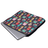 Hässliche Monster nahtlos Muster Laptopschutzhülle (Vorne Knopf)
