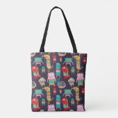 Hässliche Monster nahtlos Muster Tasche (Rückseite)