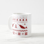 Hässliche Narwhal Weihnachtsstrickjacke Kaffeetasse (Vorderseite Links)