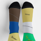 Hässliche Quadrate, Text und Farben Socken (Oben)