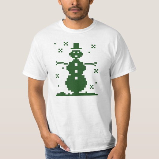 Hässliche Schneemann-Weihnachtsstrickjacke T-Shirt (Vorderseite)