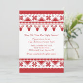 Hässliche Strickjacke mit Ren-Einladung Einladung (Stehend Vorderseite)