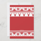 Hässliche Strickjacke mit Ren-Einladung Einladung (Rückseite)