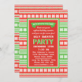 Hässliche Strickjacke-WeihnachtsParty Einladung (Vorne/Hinten)