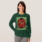 Hässliche süße Pulloverkunst auf Langarmshirt T-Shirt (Vorne ganz)