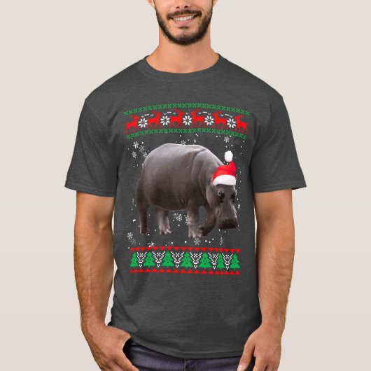 Hässliche Tiere Nilpferd Retro T-Shirt (Vorderseite)