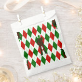 hässliche Weihnachten frankenstein Raute kariert Geschenktütchen (Ausgeschnitten)