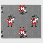 hässliche Weihnachten krampus xmas Monster antique Geschenkpapier (Flach)