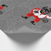 hässliche Weihnachten krampus xmas Monster antique Geschenkpapier (Ecke)