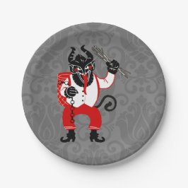 hässliche Weihnachten krampus xmas Monster antique Pappteller