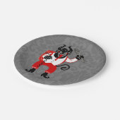 hässliche Weihnachten krampus xmas Monster antique Pappteller (Schrägansicht)