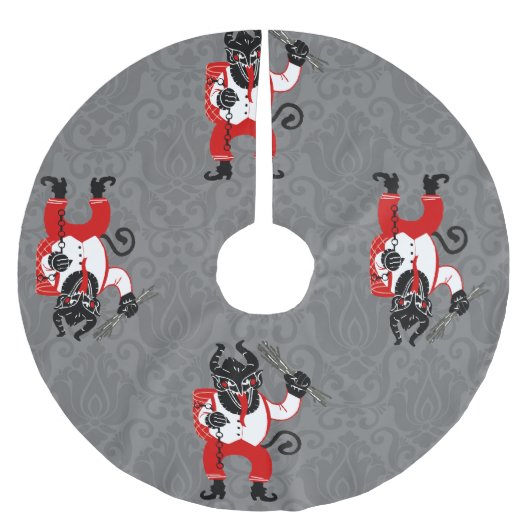 hässliche Weihnachten krampus xmas Monster antique Polyester Weihnachtsbaumdecke (Vorderseite)